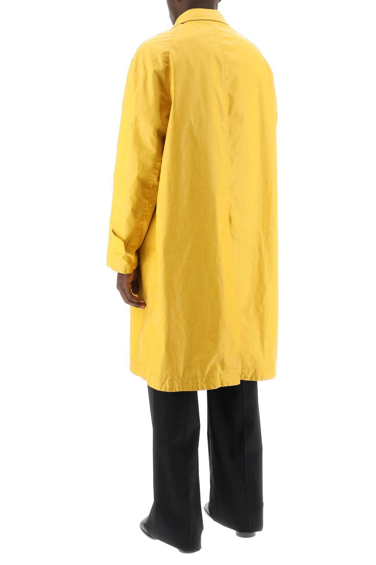 Maison Margiela Trench Coat In Yellow