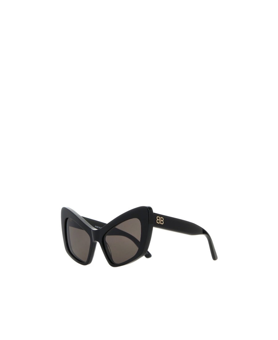 Balenciaga Bb Acetate Cat-eye Sunglasses In Black
