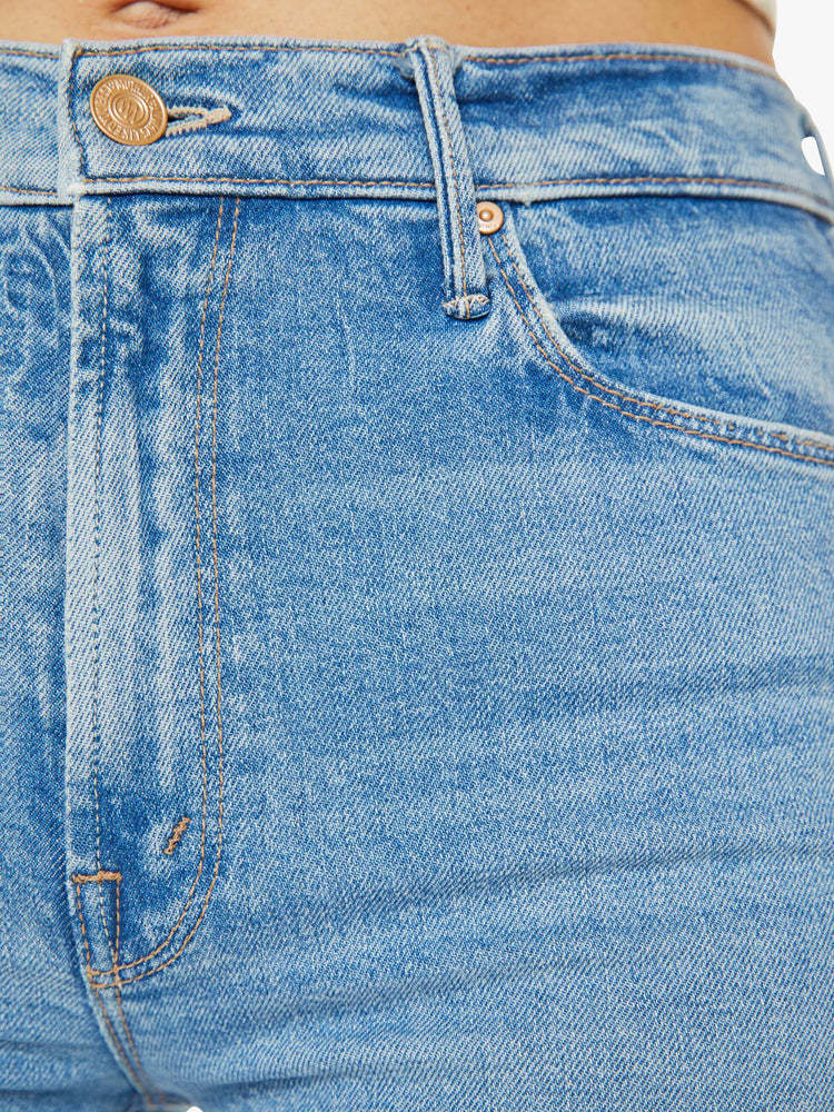 Mother The Doozy Flare Jeans In Blue