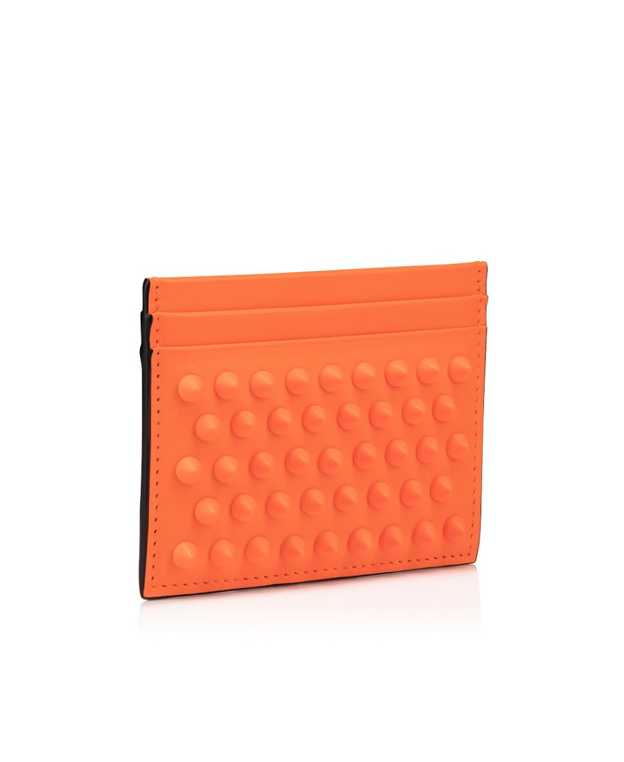 Christian Louboutin Kios Card Holder In Orange