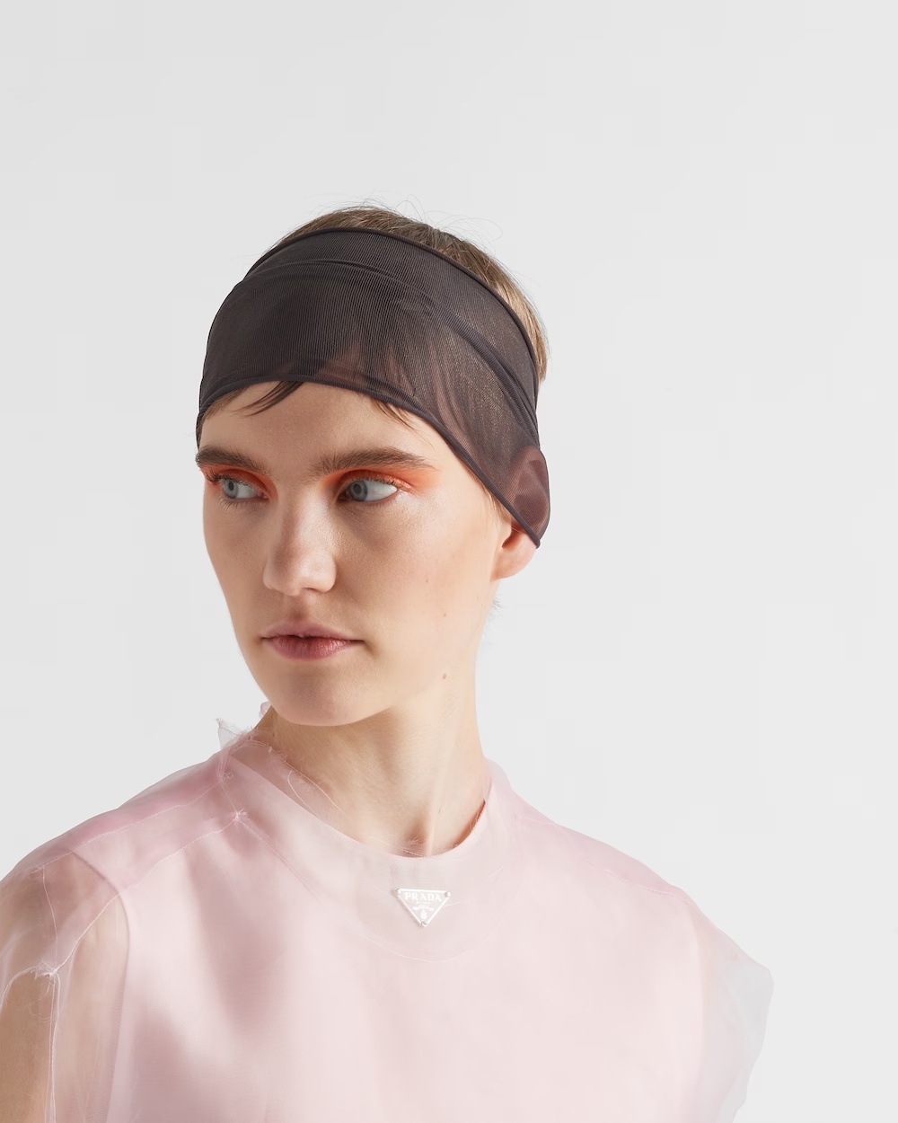 Prada Technical Voile Dress In Pink
