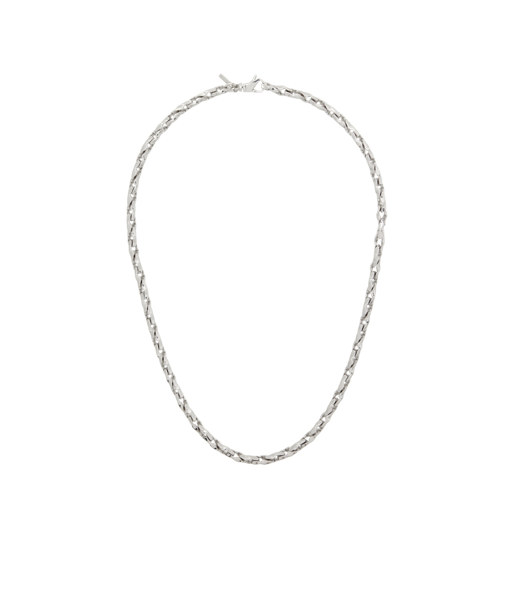 Emanuele Bicocchi Hammered Chain Necklace In White