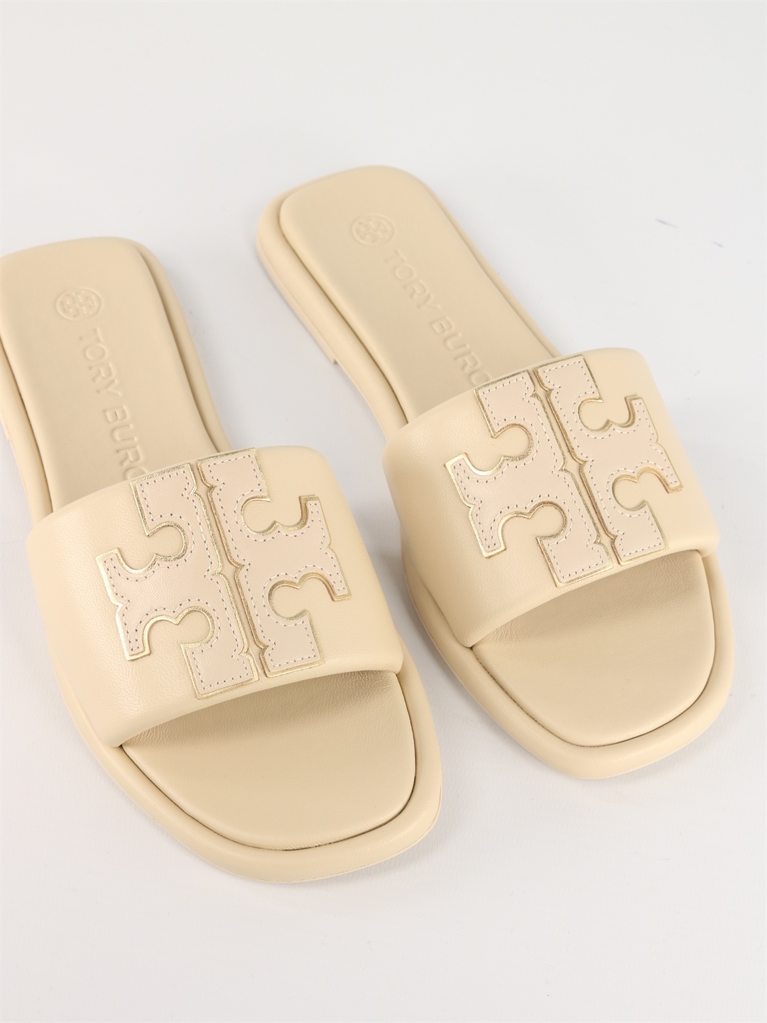 Tory Burch Double T Sandals In Nude