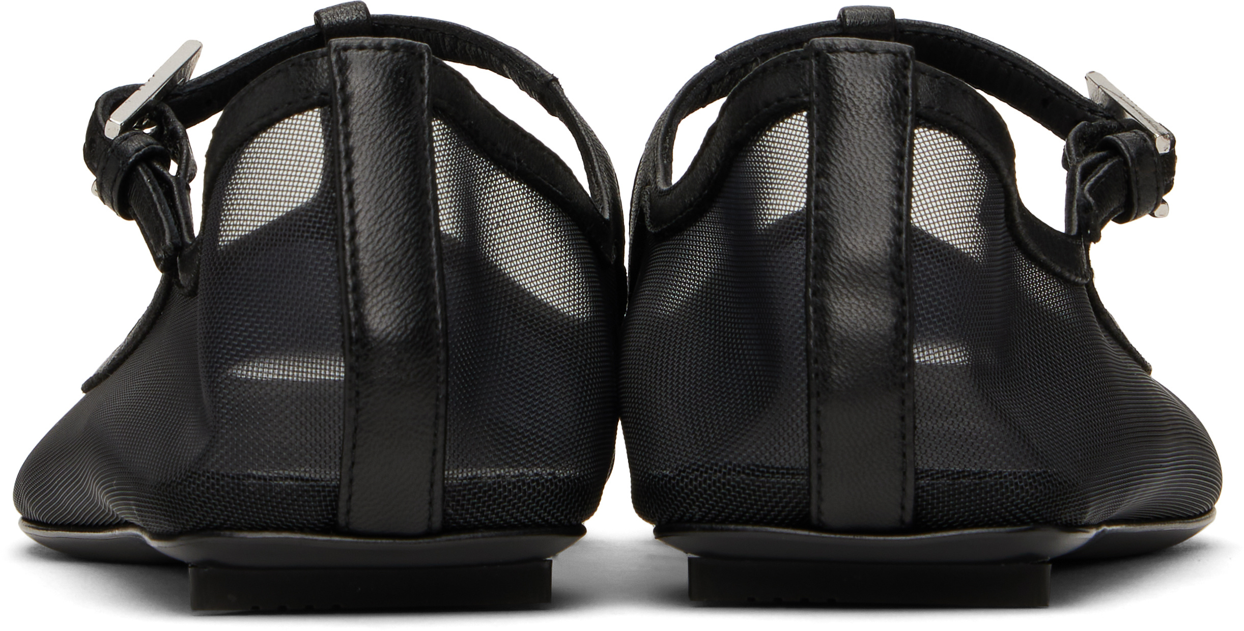 Attico Juno Ballet Flats In Black