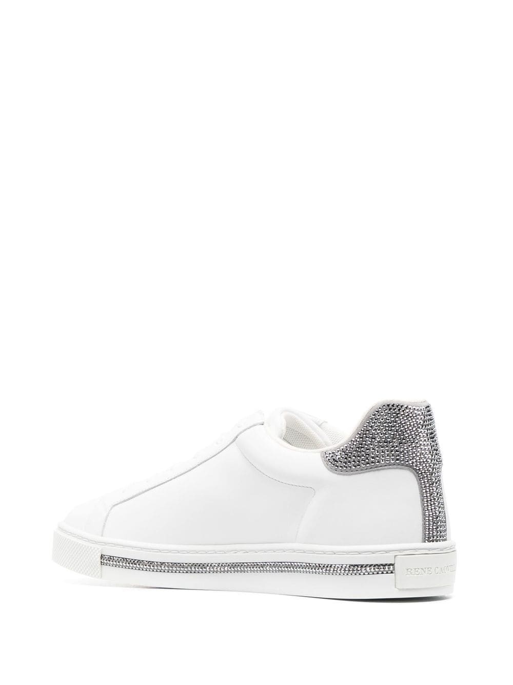 RENÉ CAOVILLA CRYSTAL-EMBELLISHED LACE-UP SNEAKERS 