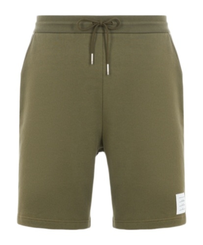Thom Browne Elastic Waist Shorts In Green