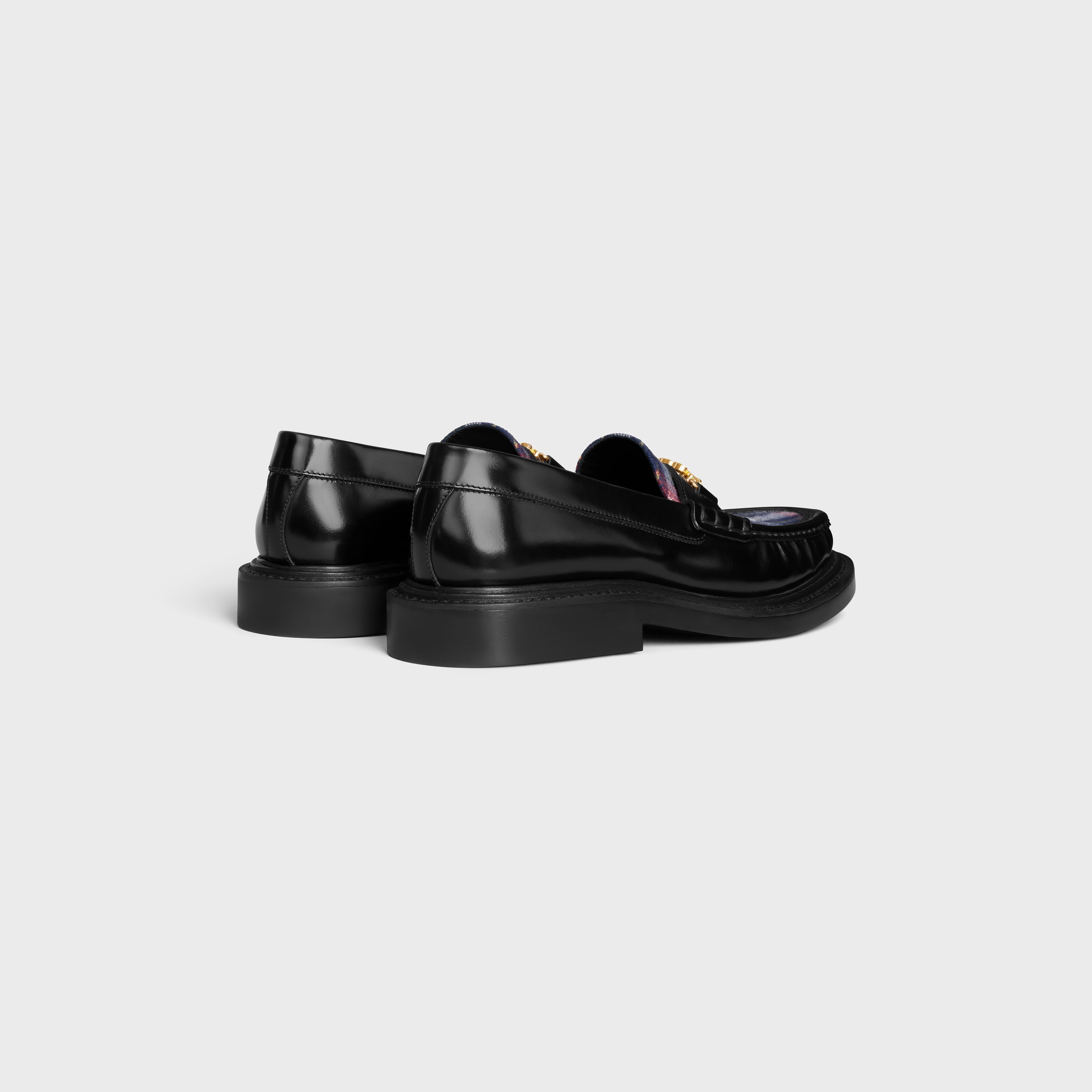 Celine Chain Loafer Shoes In Black