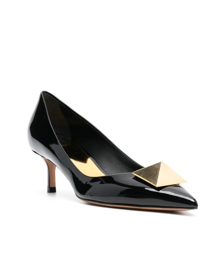 Valentino Lacquered Leather High Heels In Black