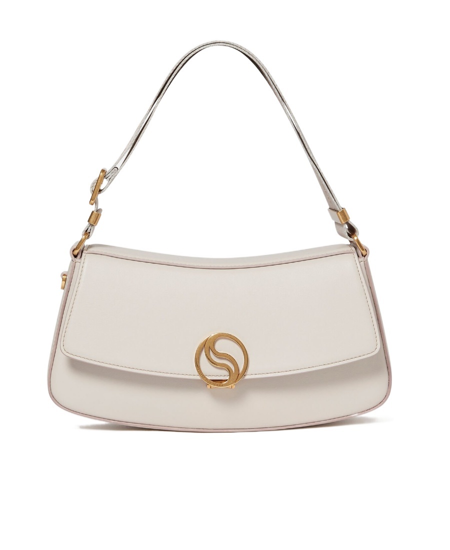 Stella Mccartney S-wave Shoulder Bag In White