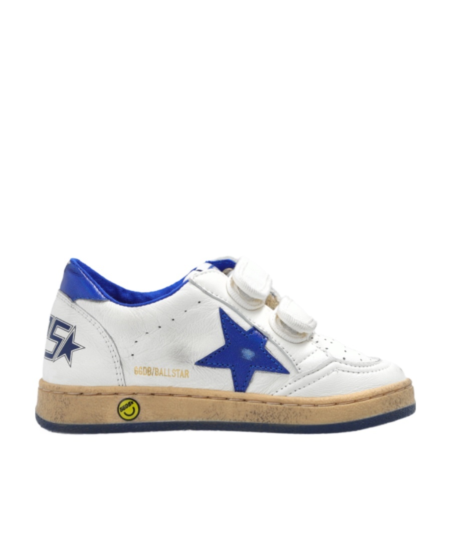 Golden Goose White June Sneakers For Kids With Star And Logo