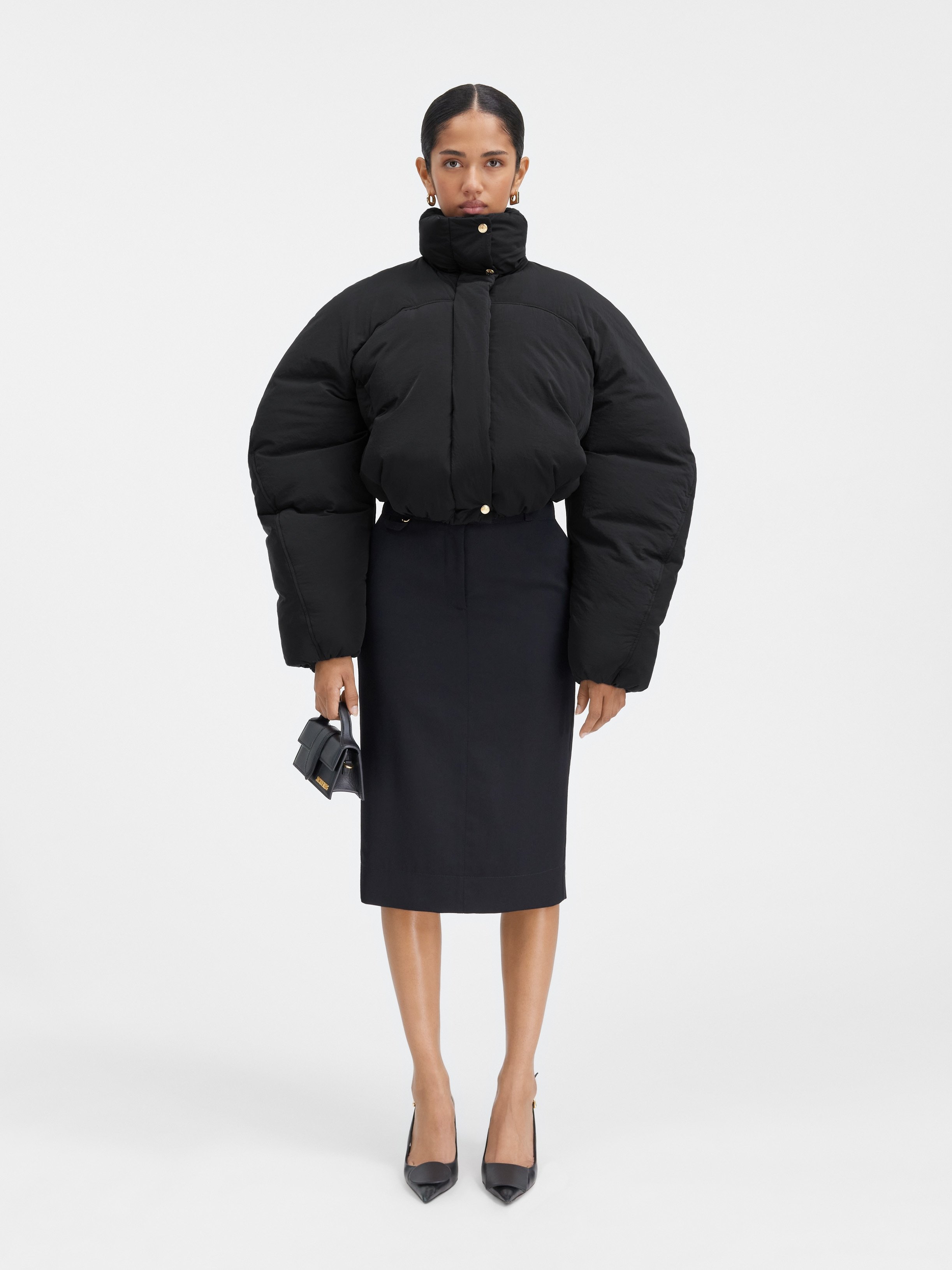 Shop Jacquemus Caraco Puffer Jacket In Black