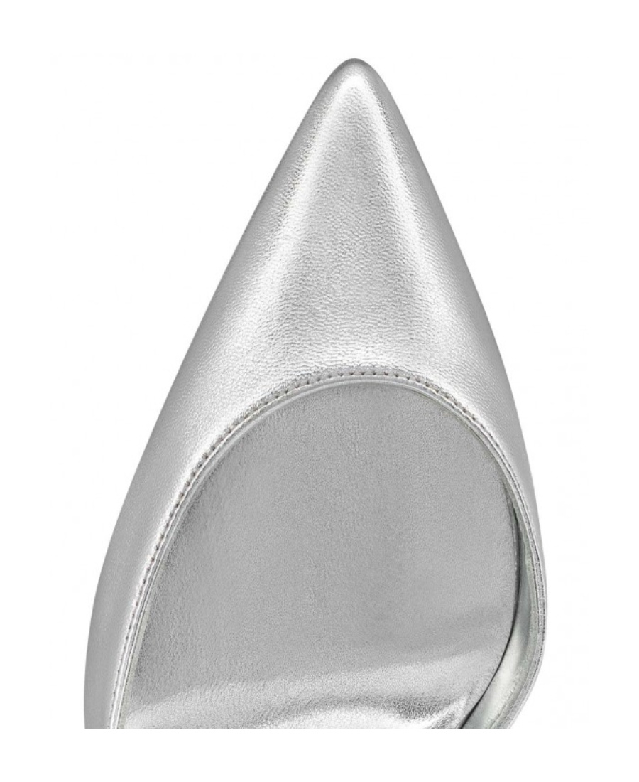 Christian Louboutin Miss Z Pumps In Silver Laminated Nappa Leather In White