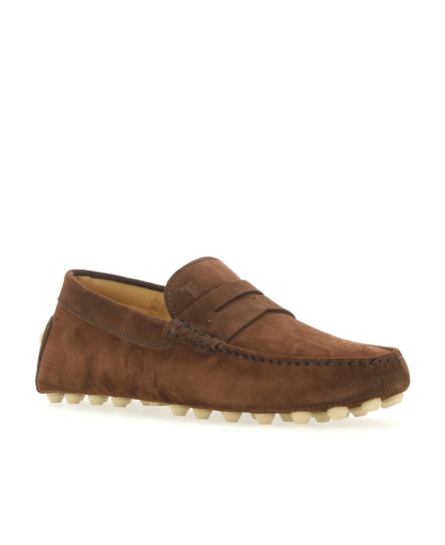 Tod's Gommino Calf-suede Loafers In Brown