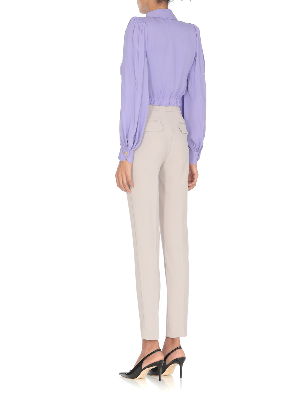 Elisabetta Franchi Georgette Shirt In Purple
