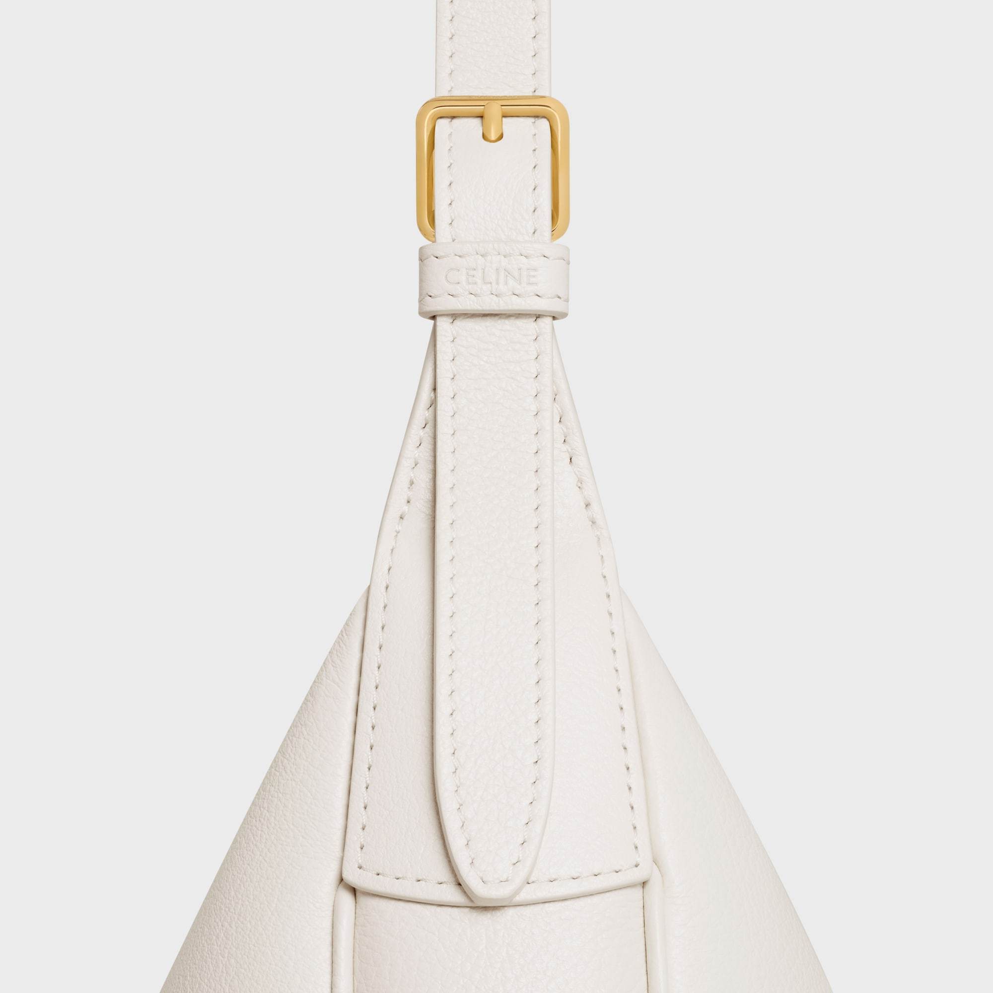 Celine Small Heloïse Bag In Supple Grained Calfskin In White