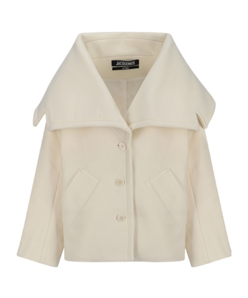Jacquemus Caruso Coat With Adjustable Belt And Slit In White