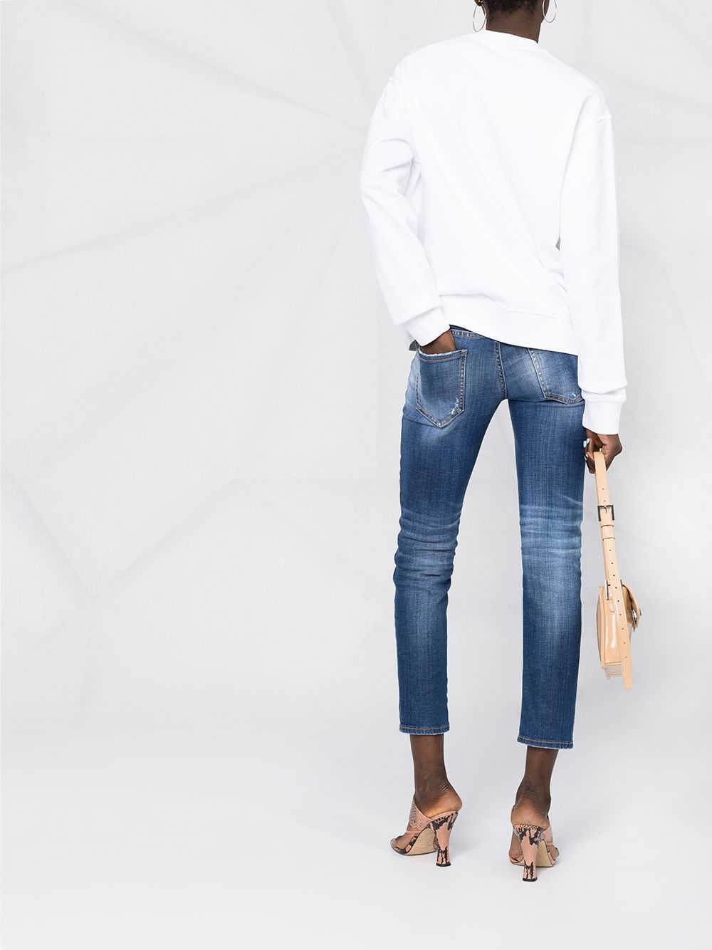 Dsquared2 Ripped Skinny Jeans In Blue