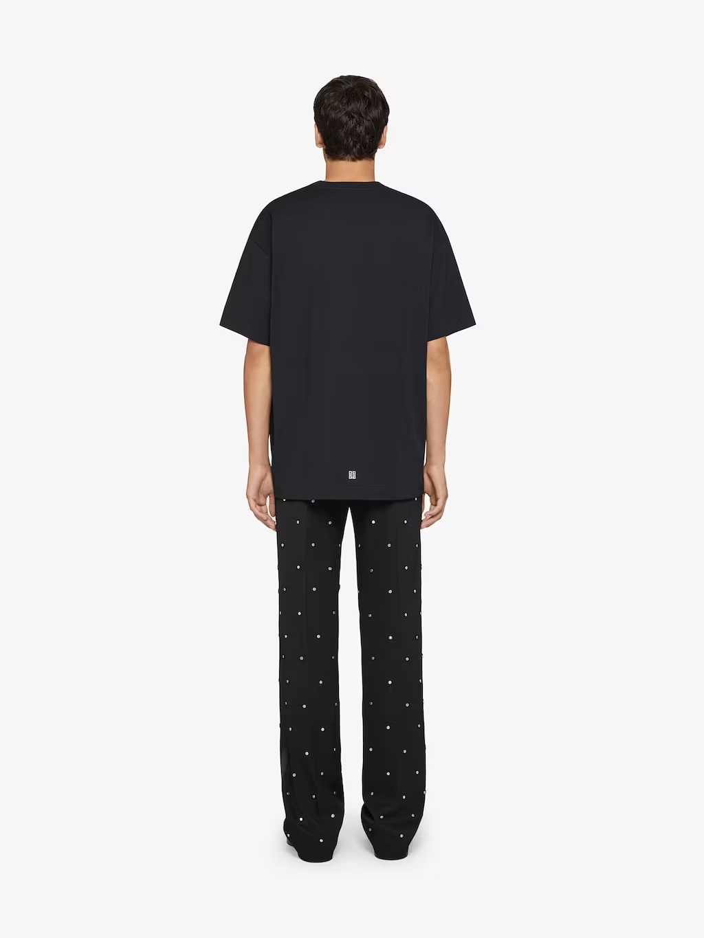 Givenchy Crest Logo Embroidered T-shirt In Black