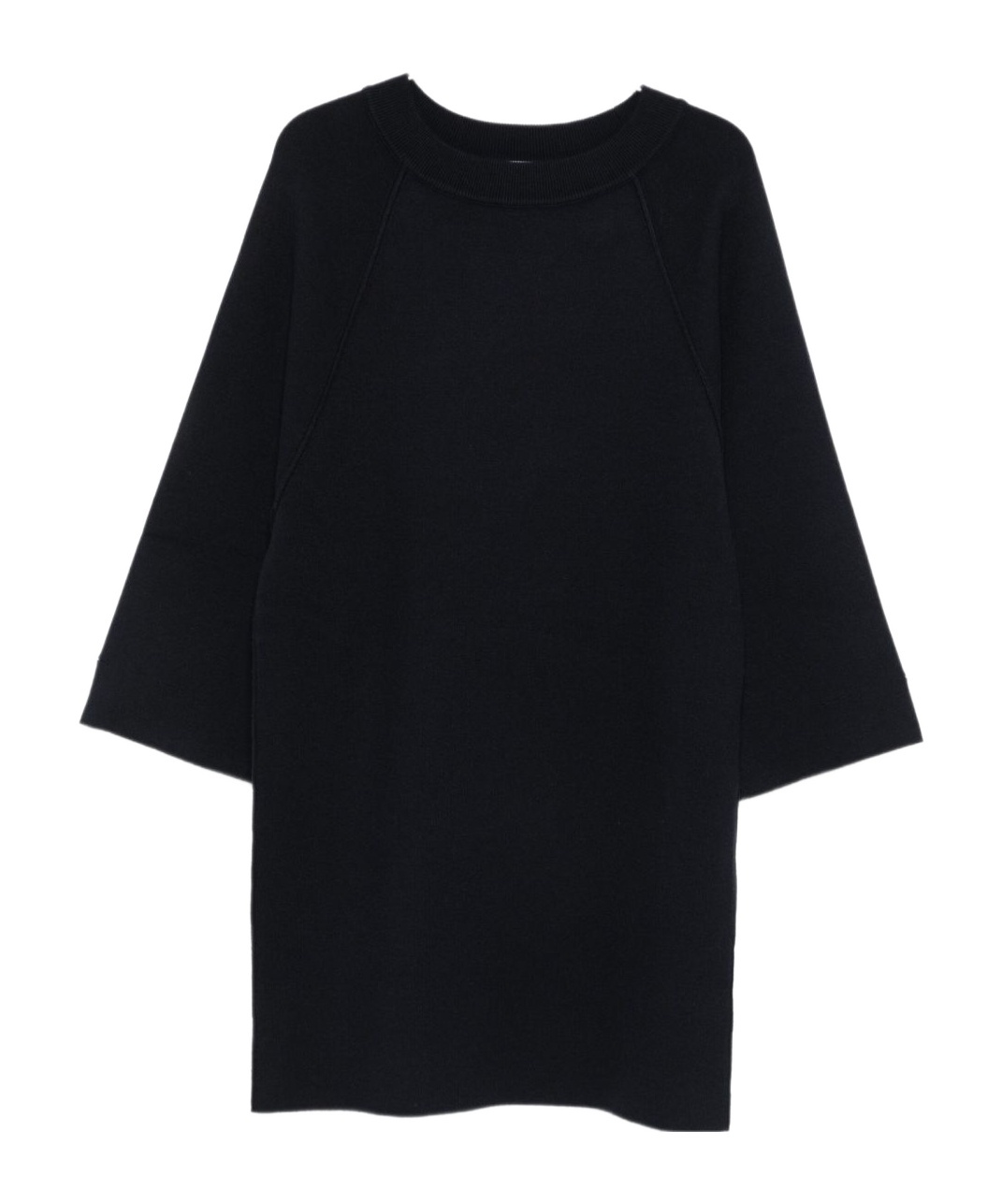 Max Mara Viscose And Wool Yarn Dress In Black