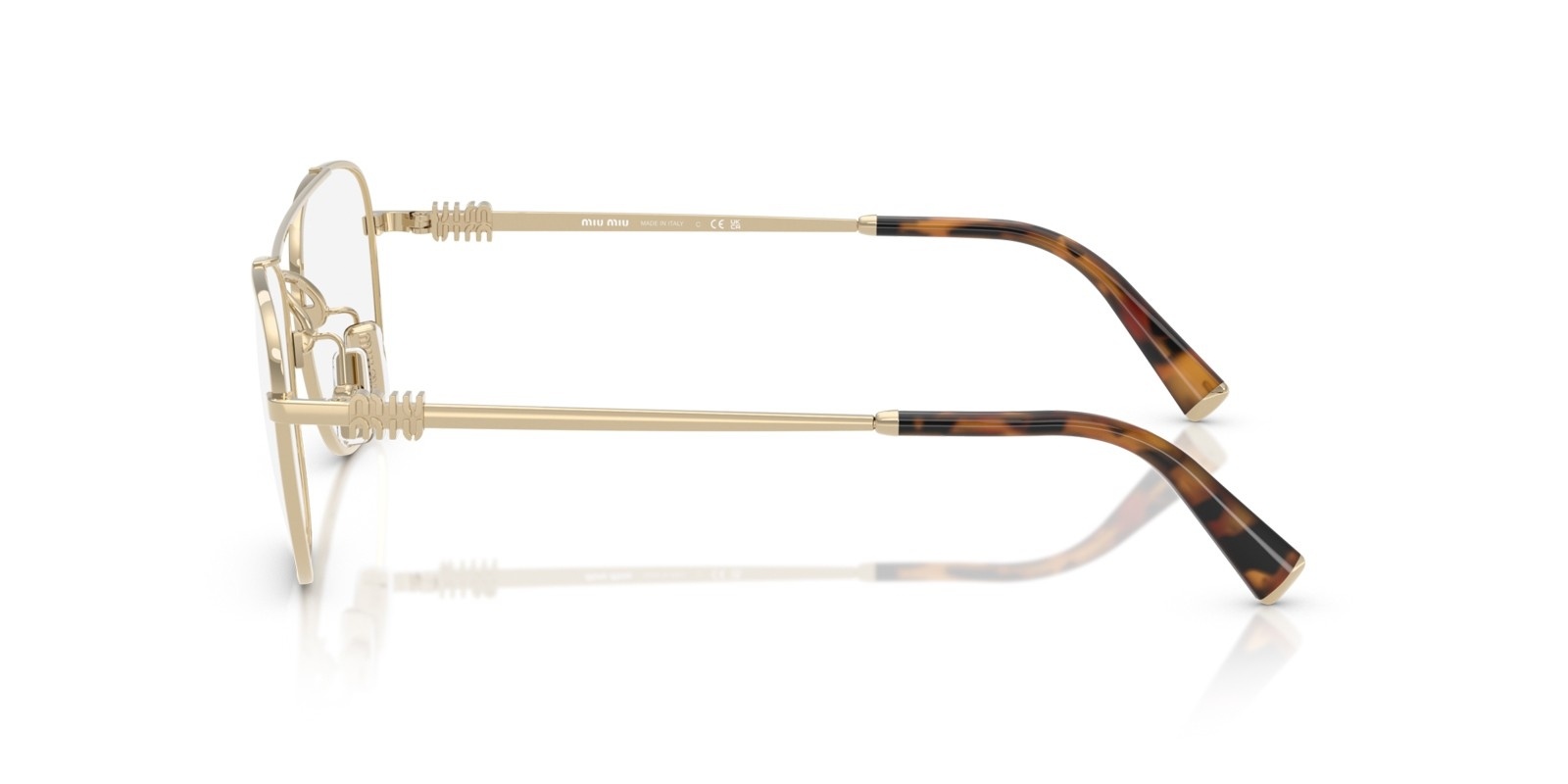 Miu Miu Full Frame Plain Mirror In Brown