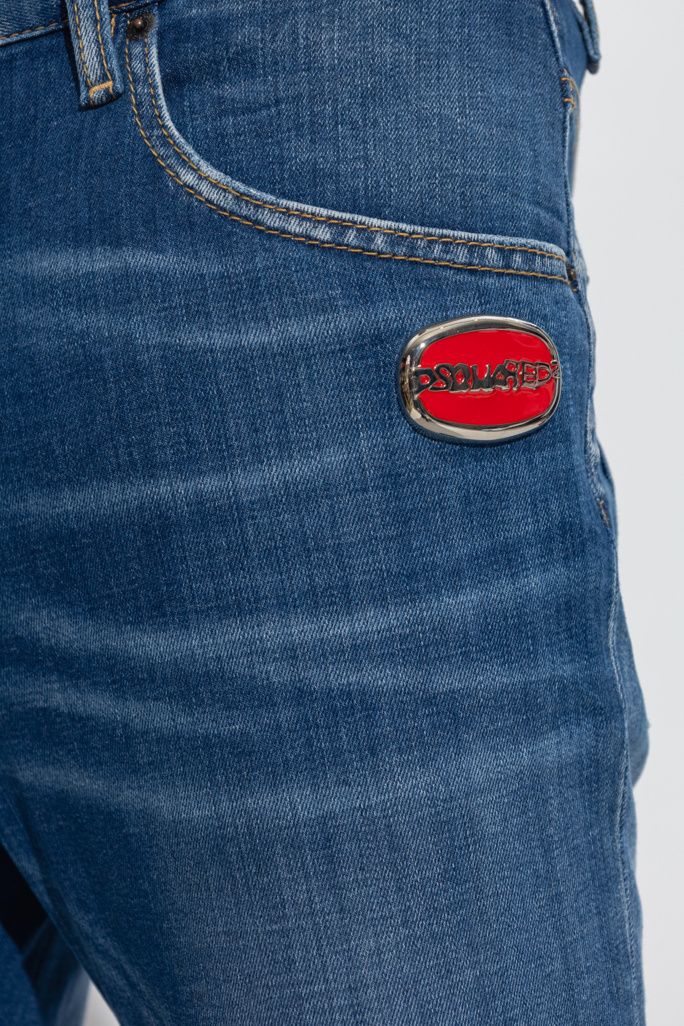 Dsquared2 Distressed Skinny Jeans In Blue