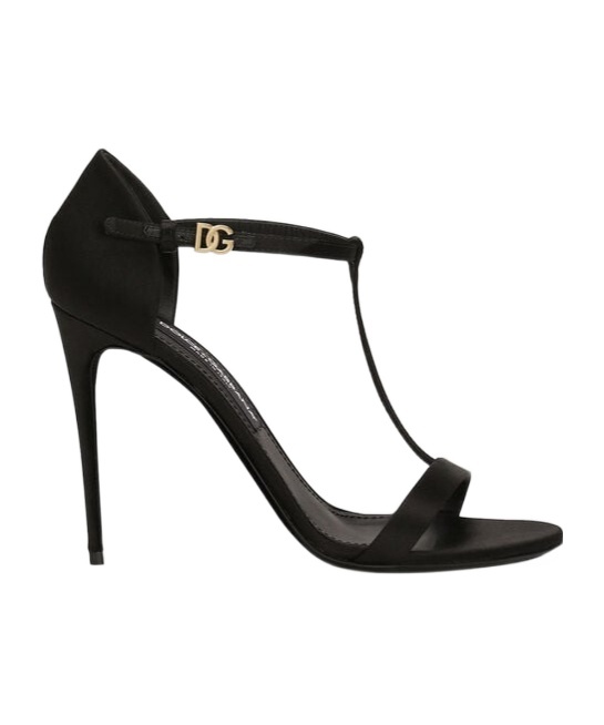 Dolce & Gabbana Woman Sandals Black Size 7.5 Textile Fibers In Black