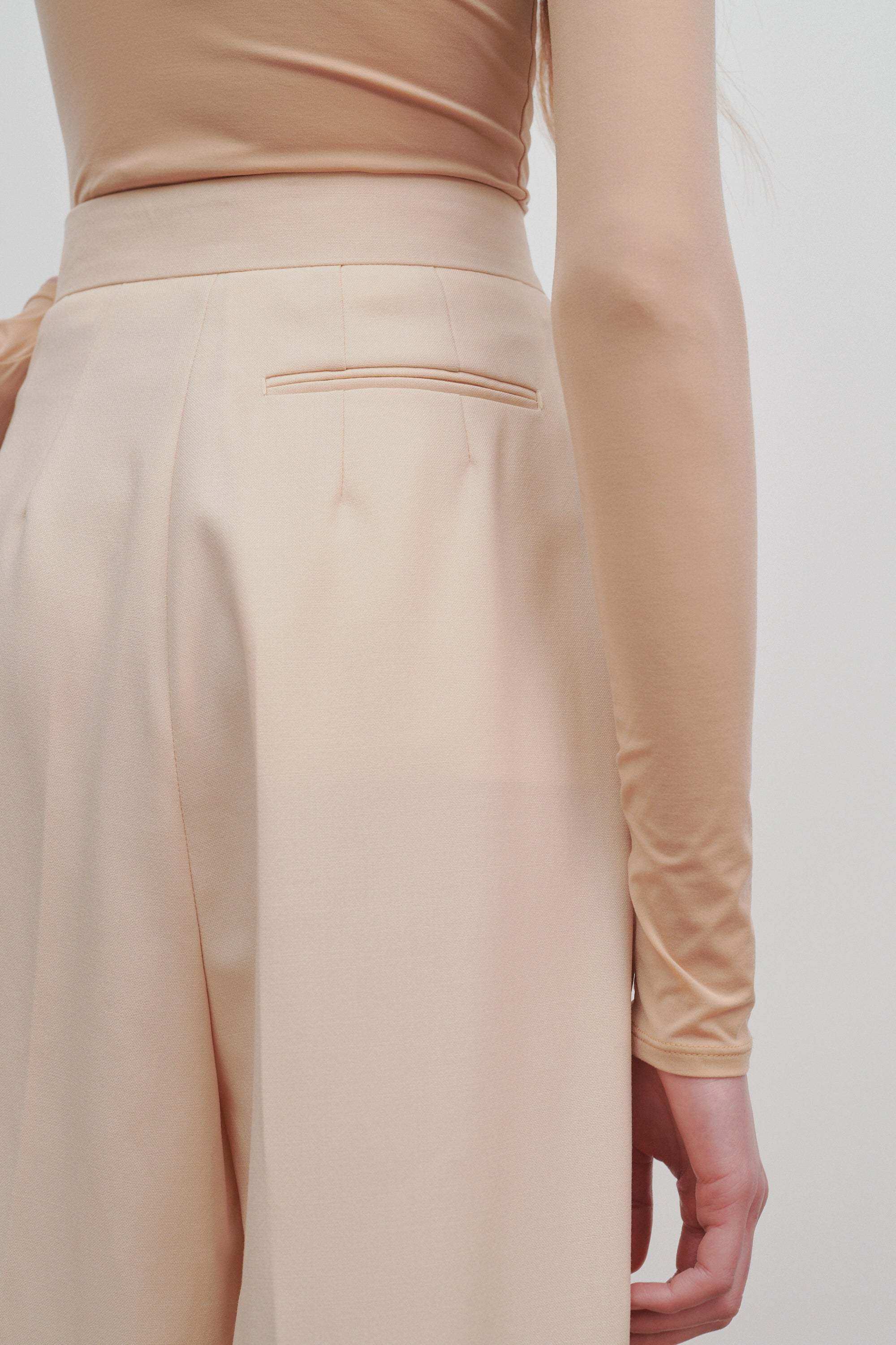 The Row Gordon Virgin Wool Trousers In Nude