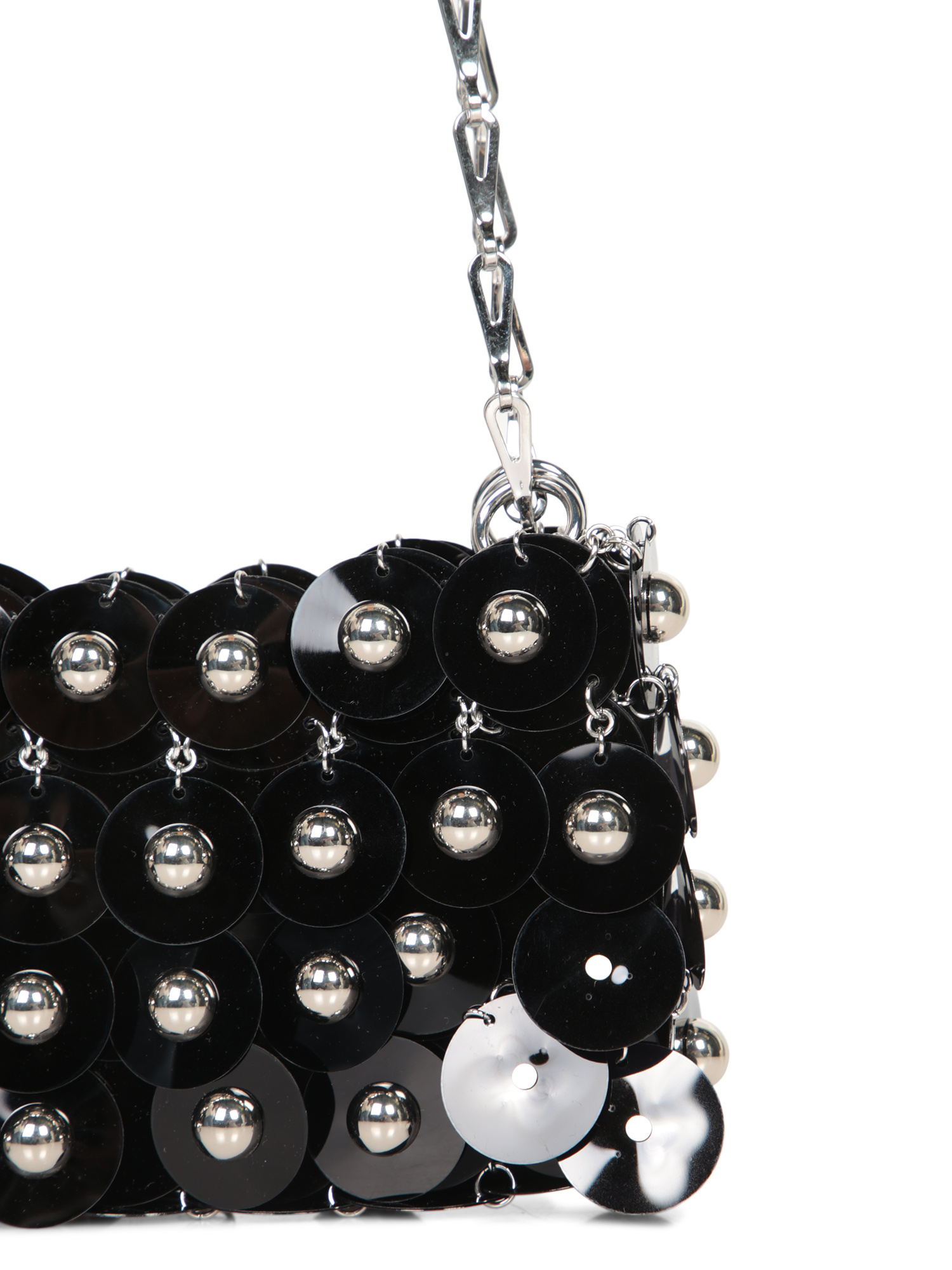 Rabanne Sparkle Shoulder Bag In Black