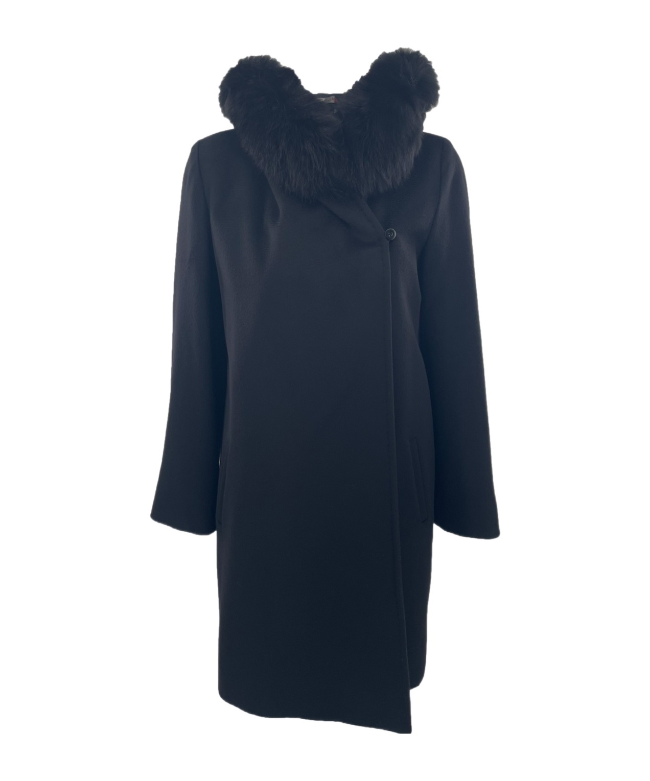 Max Mara Long-sleeved Coat In Black