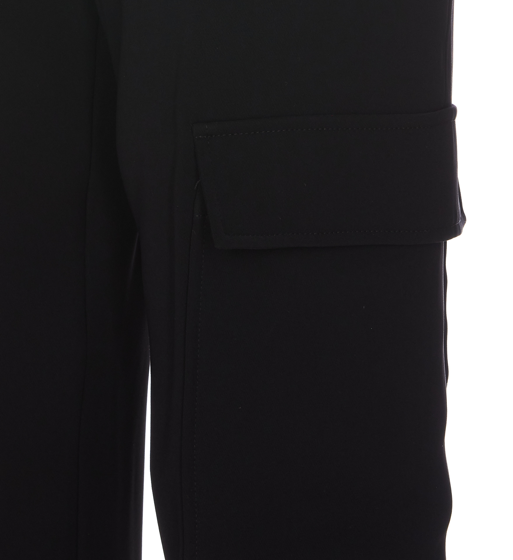 P.a.r.o.s.h Cargo-pocket Tapered Trousers In Black
