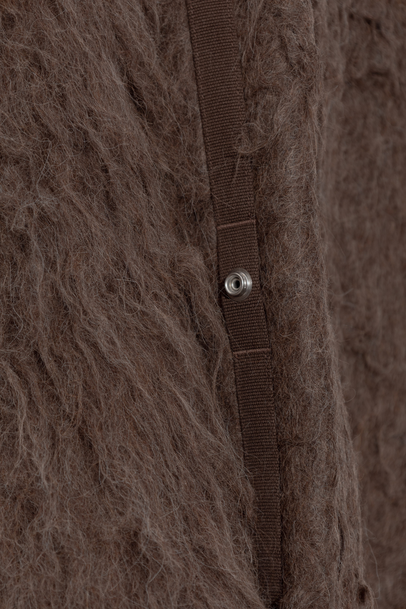 Rick Owens Brushed-finish Coat In Brown