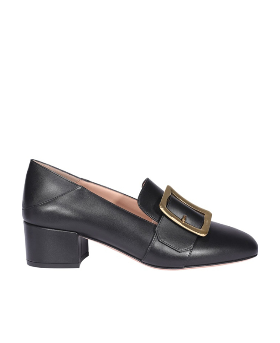 Bally Boucle Leather Collapsible-heel Pumps In Black