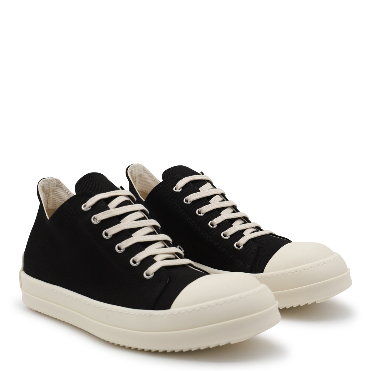 Rick Owens Drkshdw Round Toe Low-top Casual Shoes In Black