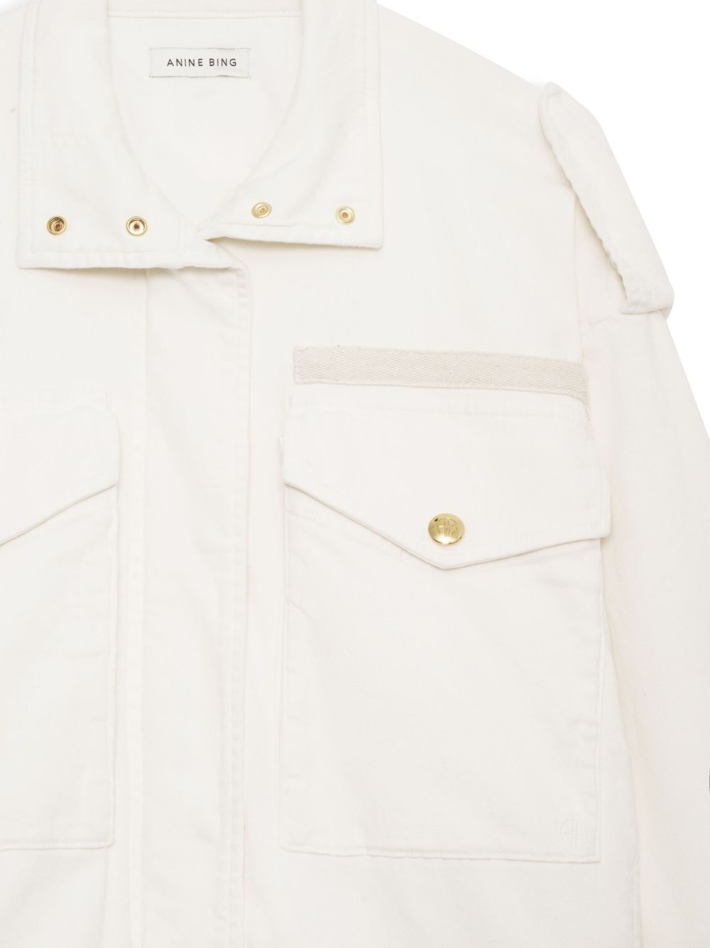 Anine Bing Audrey Logo-buttons Jacket In White