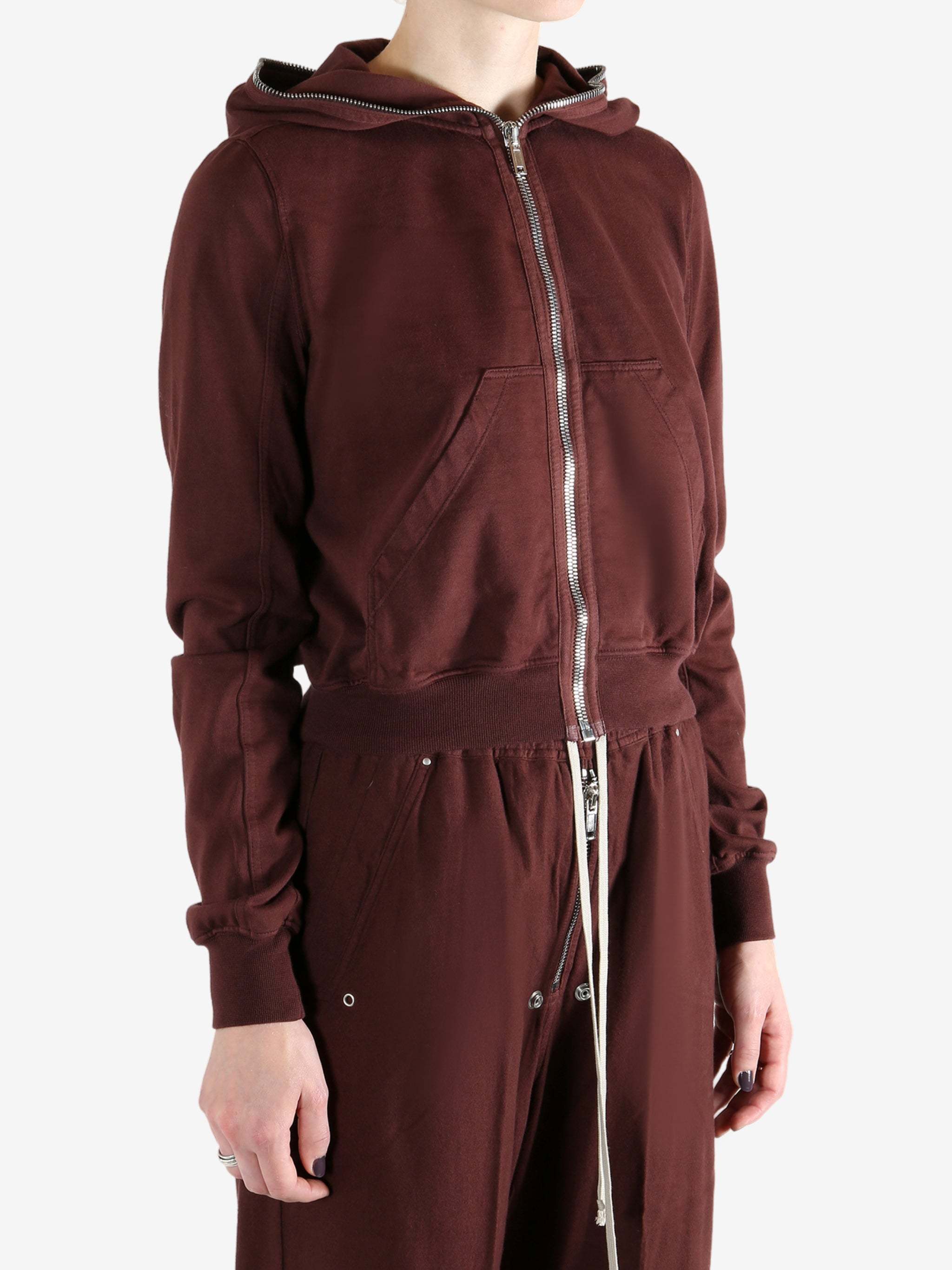 Rick Owens Drkshdw Long-sleeved Sweatshirt In Brown