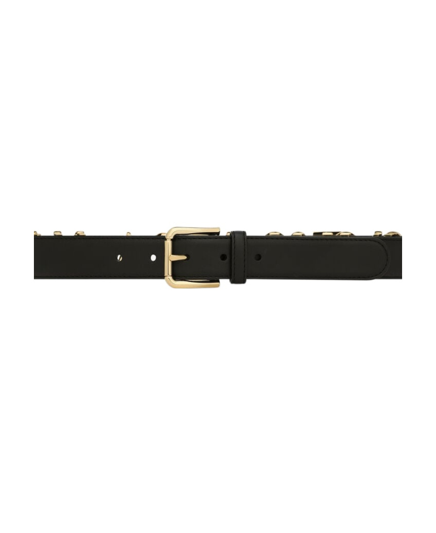 Dolce & Gabbana Logo-plaque Detail Belt In Black