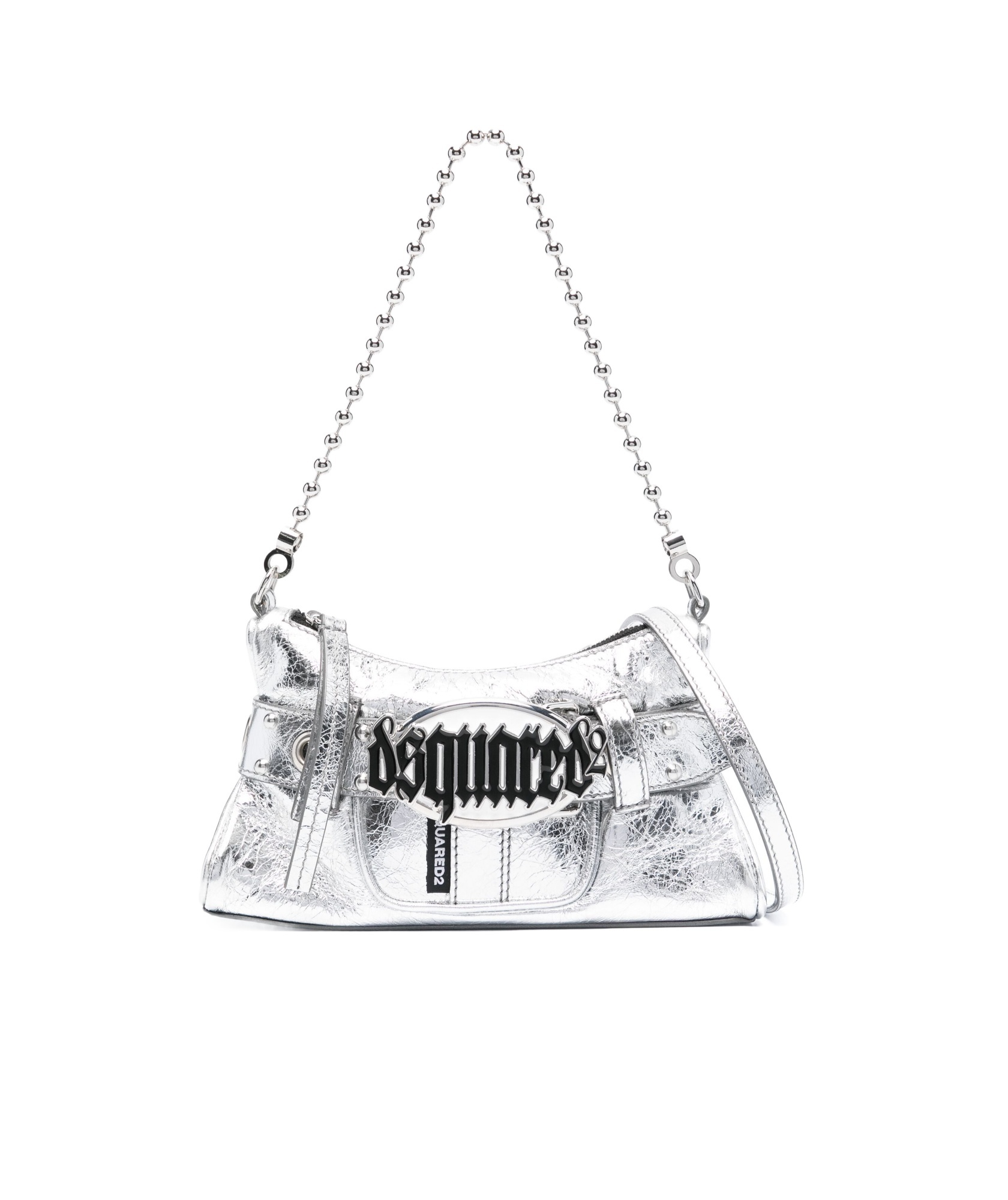 Dsquared2 Gothic Belt Shoulder Bag In White