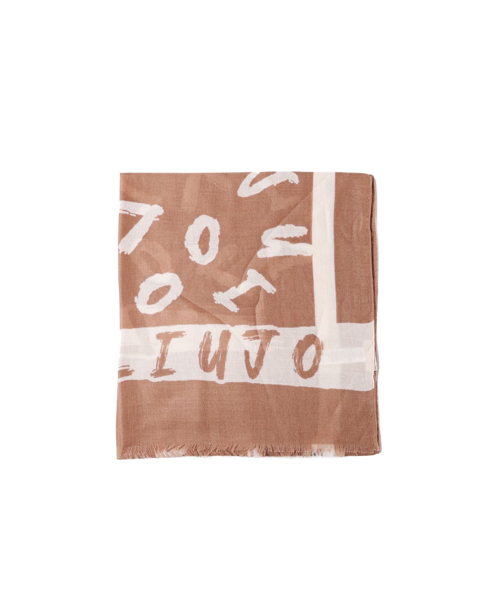 Liu •jo Logo Printed Scarf In Brown