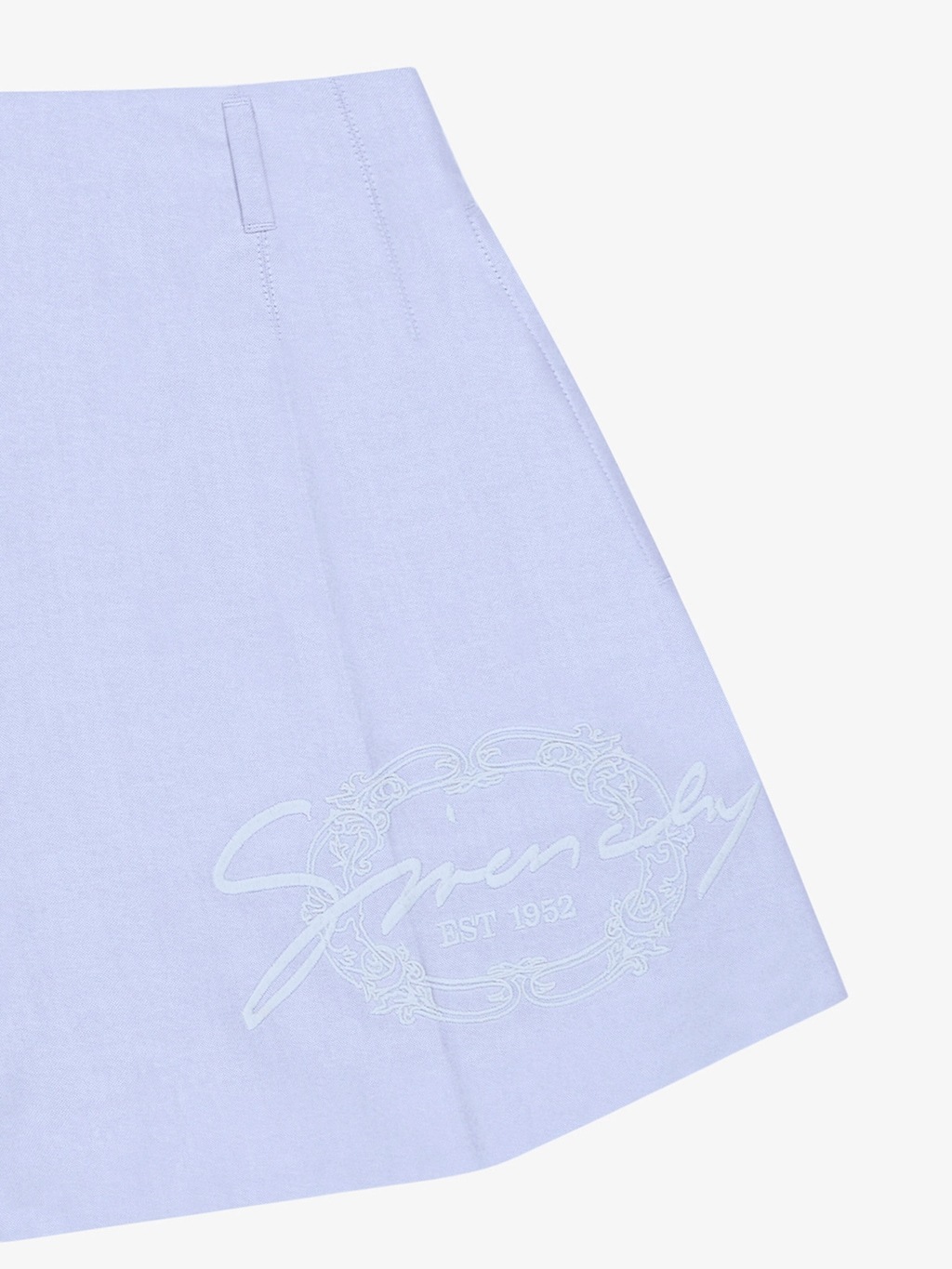 Givenchy Light Blue Embroidered Cotton Shorts In Blue