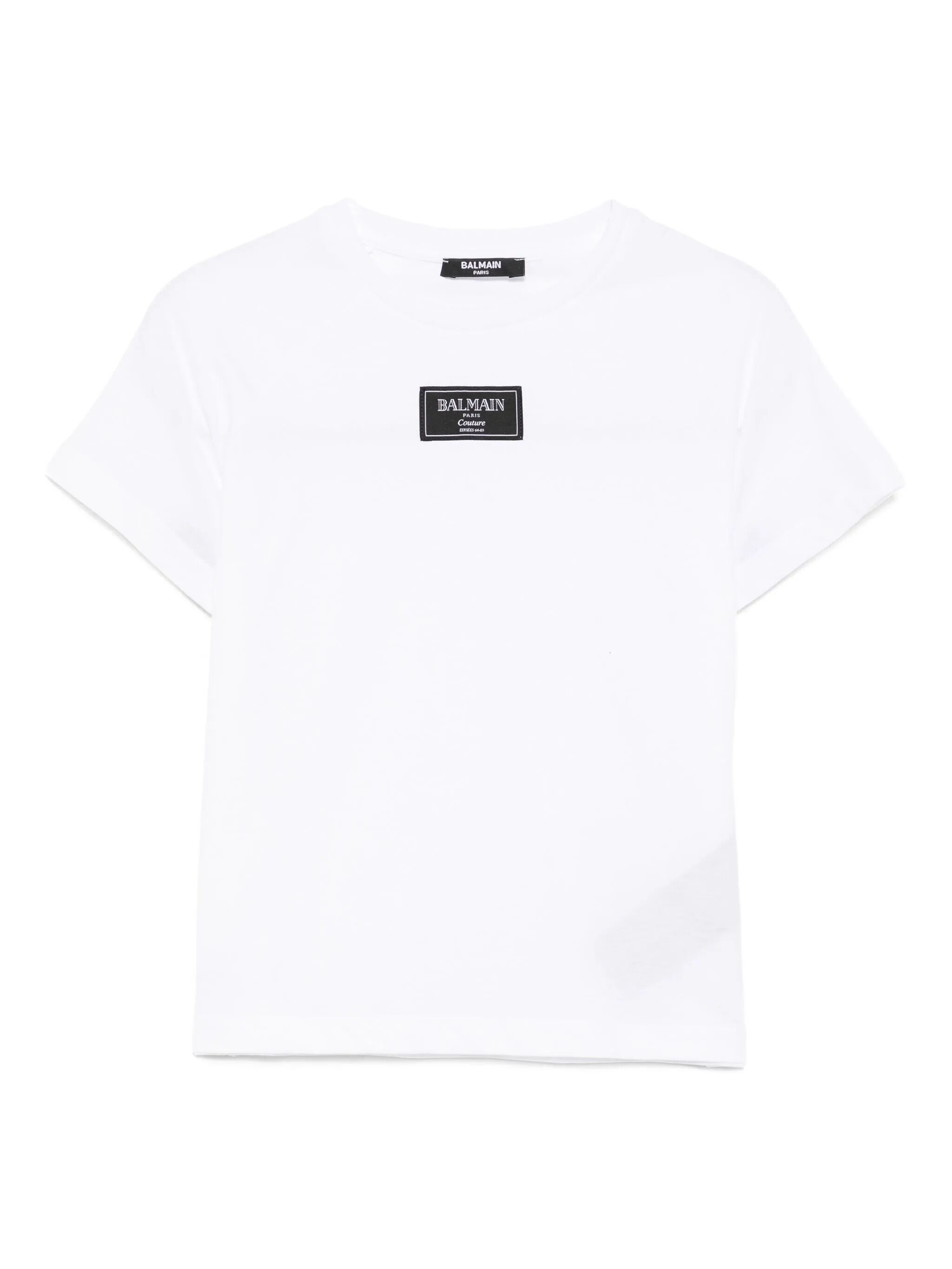 Balmain Logo-appliqué T-shirt In White