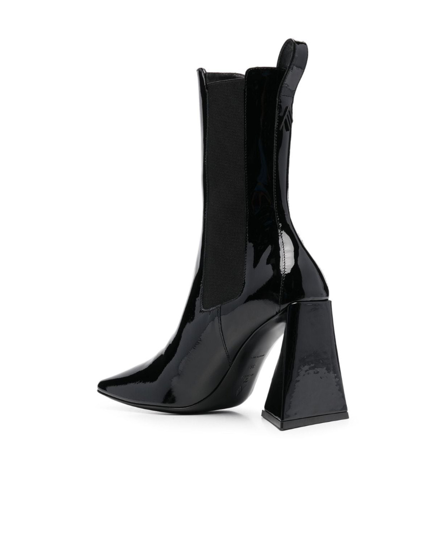 ATTICO SQUARE-TOE LEATHER BOOTS