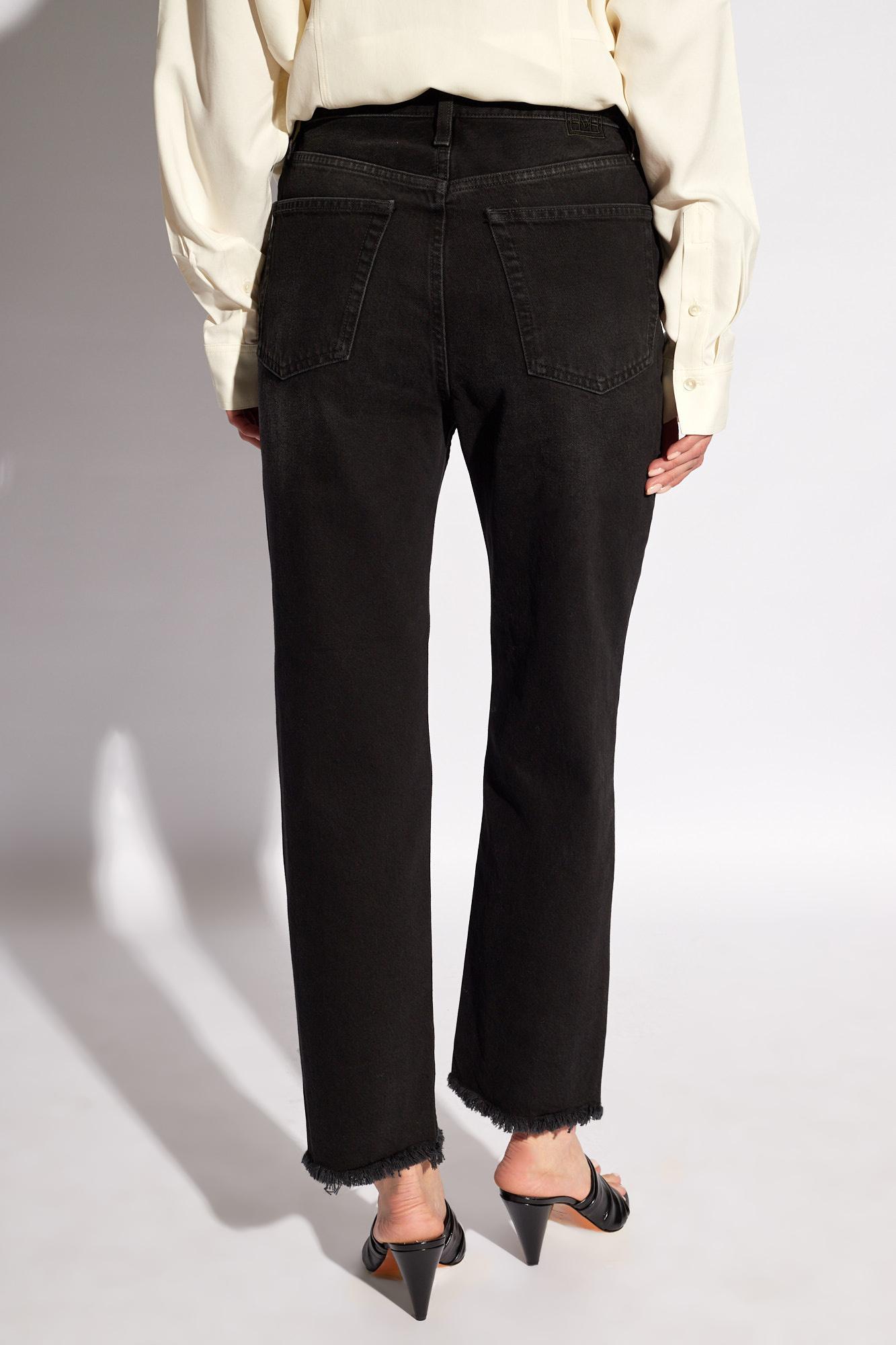 Totême High-rise Straight-leg Jeans In Black