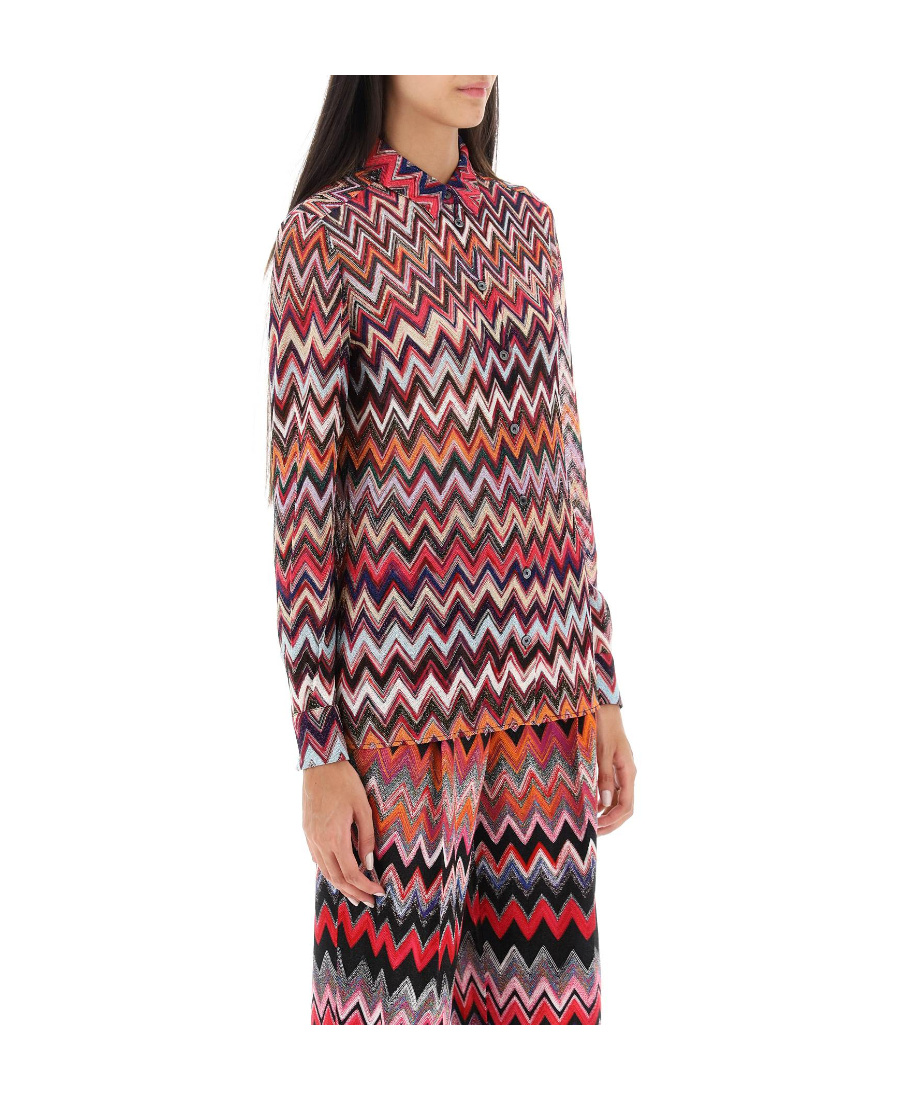 Missoni Zigzag-pattern Long-sleeved Shirt In Multicolor