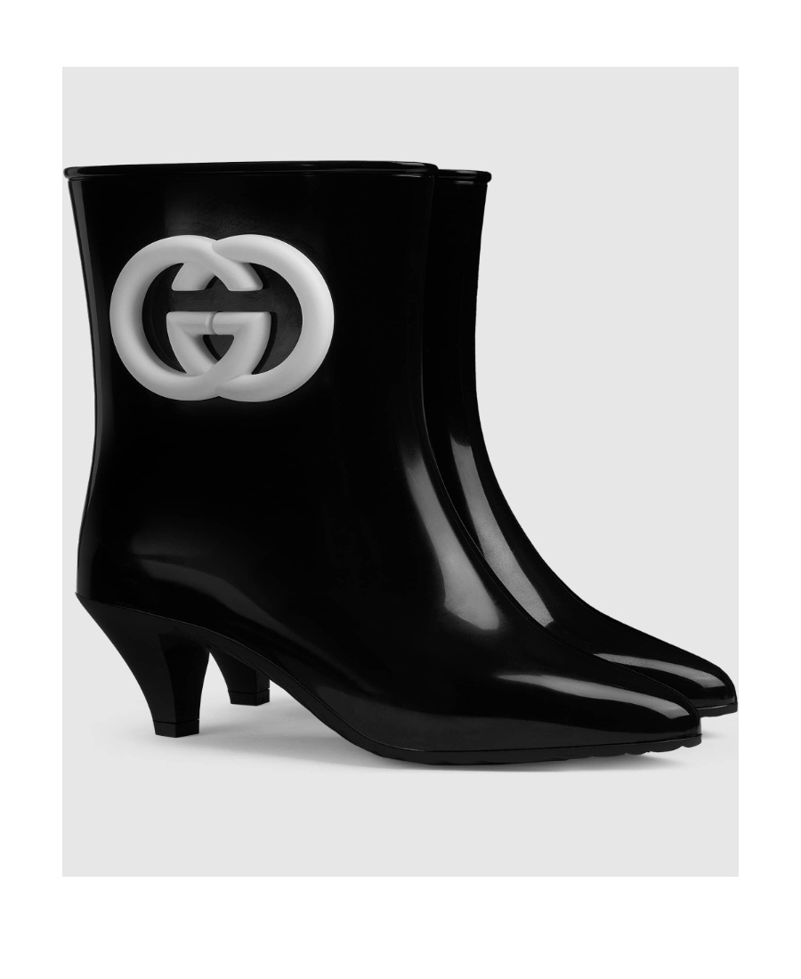 GUCCI INTERLOCKING G POINTED-TOE BOOTS