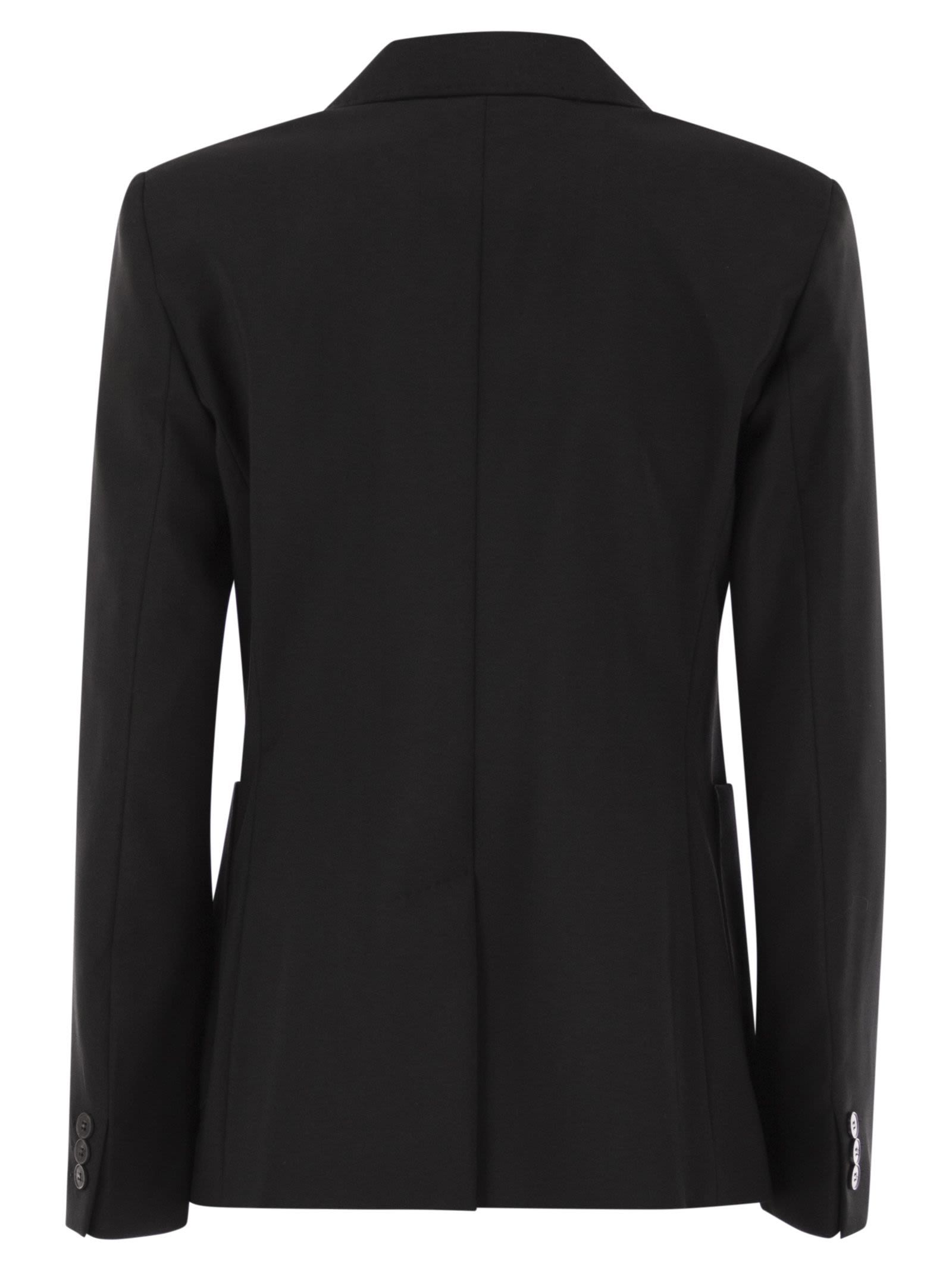 Weekend Max Mara Double Breasted Blazer In Black