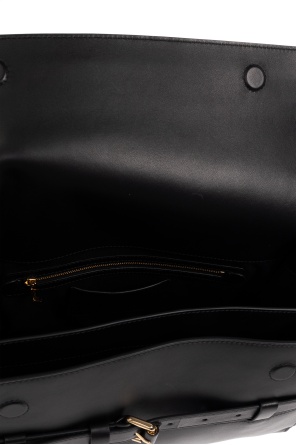 Moschino Flap Shoulder Bag In Black