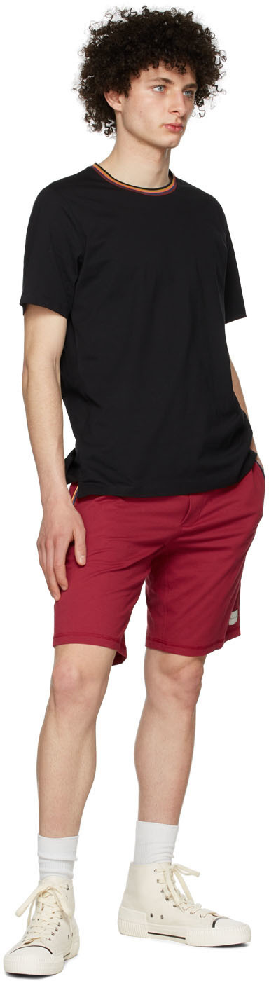 Shop Paul Smith Logo Round Collar Short-sleeved T-shirt In Black