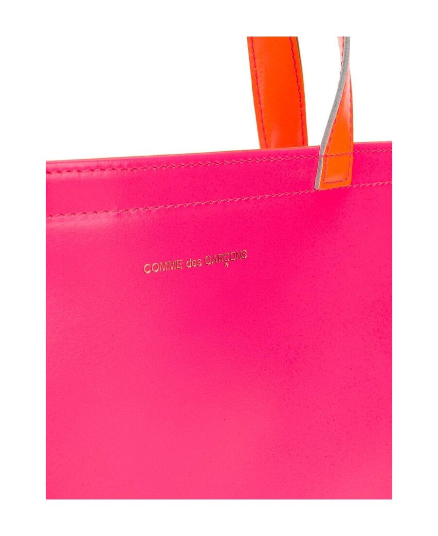 Comme Des Garçons Color Matching Handbag In Pink