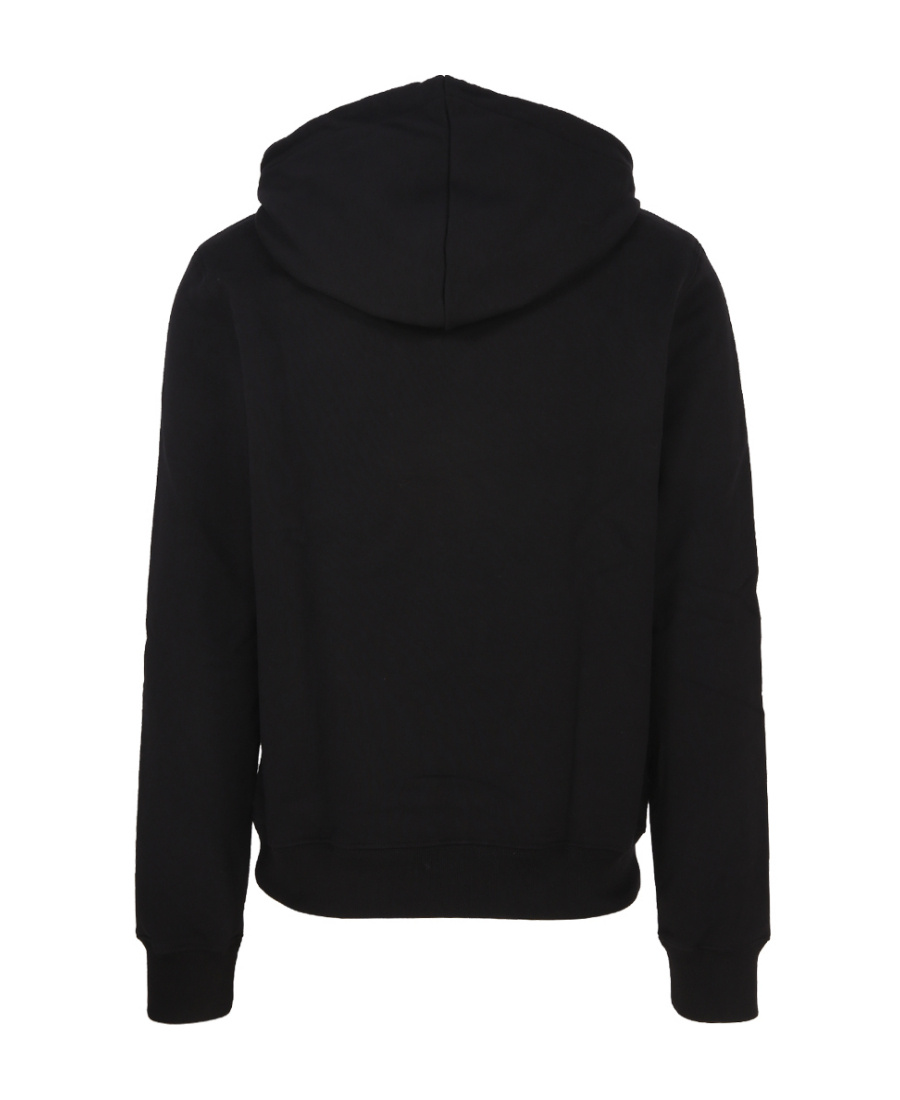 Lanvin Embroidered-logo Pouch-pocket Hoodie In Black