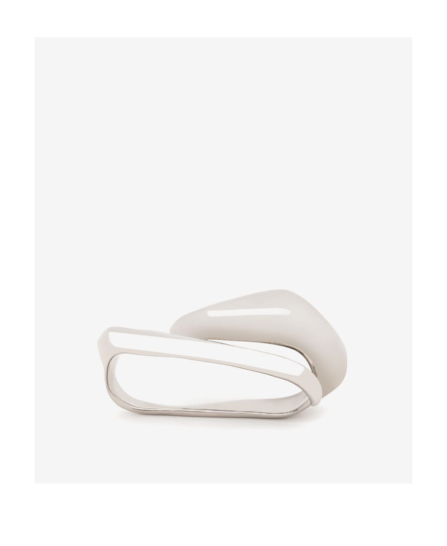 Alexander Mcqueen Asymmetric-design Ring In White